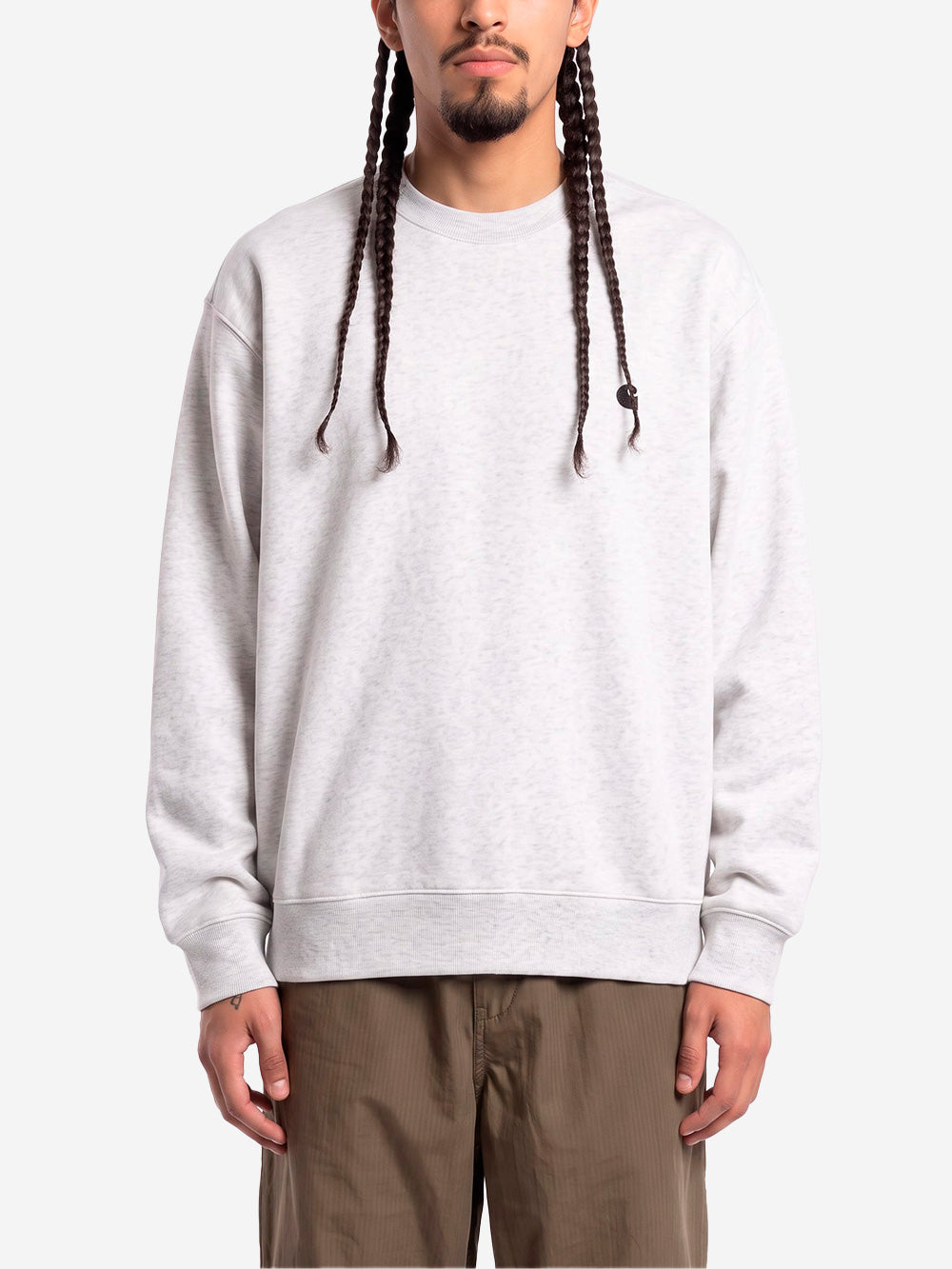 CARHARTT WIP Mack Felpa in misto cotone grigia Grigio chiaro Urbanstaroma