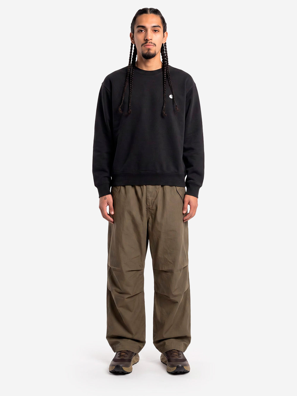 CARHARTT WIP Mack Felpa in misto cotone nera Nera Urbanstaroma