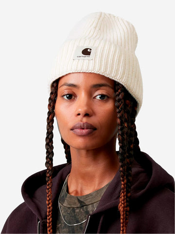 CARHARTT WIP Beanie 'Mira' in misto lana bianco naturale Panna