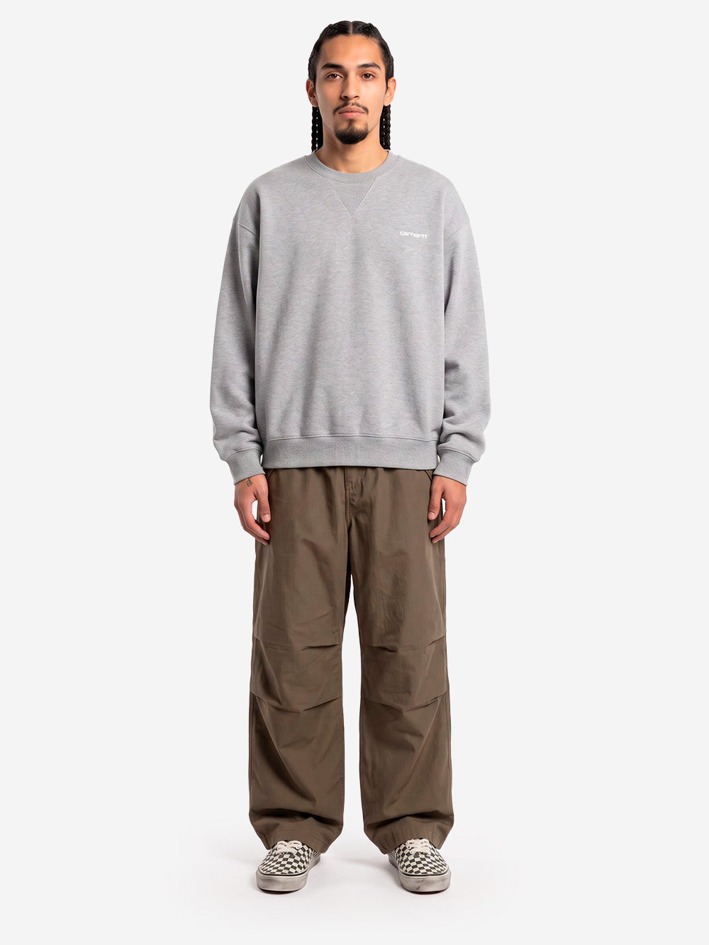 CARHARTT WIP Ebbert Felpa in misto cotone grigia Grigio Urbanstaroma