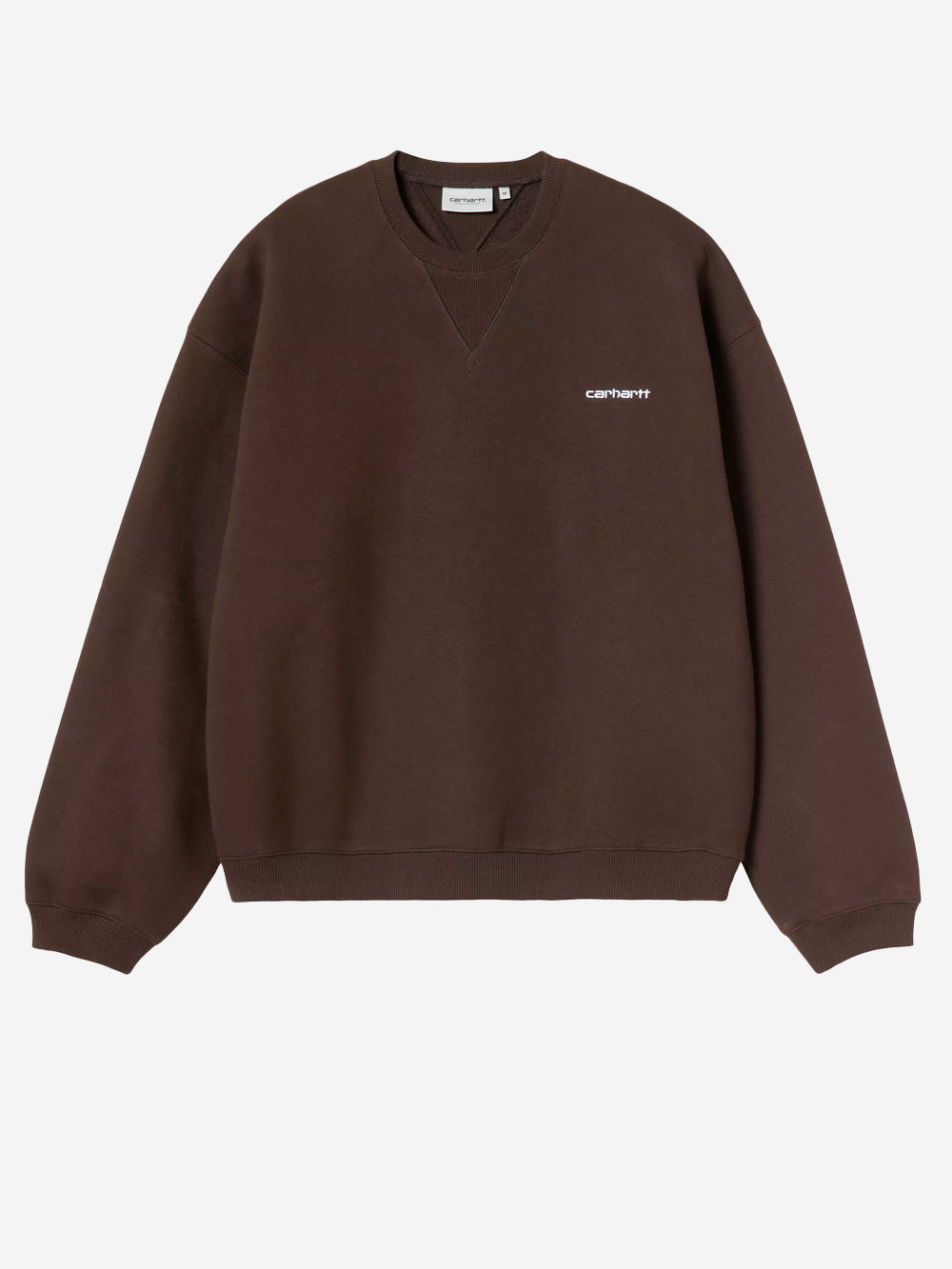 CARHARTT WIP Ebbert Felpa in misto cotone marrone Cioccolato Urbanstaroma