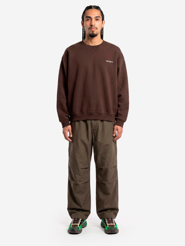 CARHARTT WIP Ebbert Felpa in misto cotone marrone Cioccolato