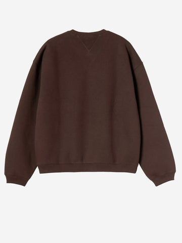 CARHARTT WIP Ebbert Felpa in misto cotone marrone Cioccolato