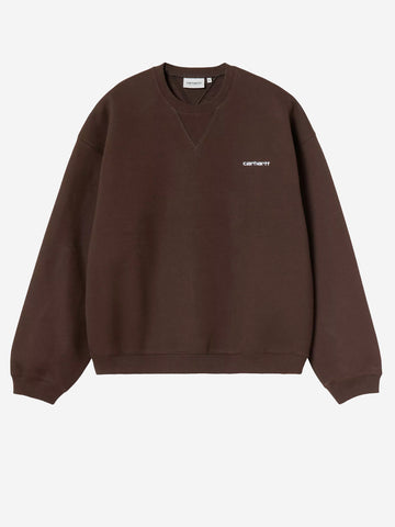 CARHARTT WIP Ebbert Felpa in misto cotone marrone Cioccolato