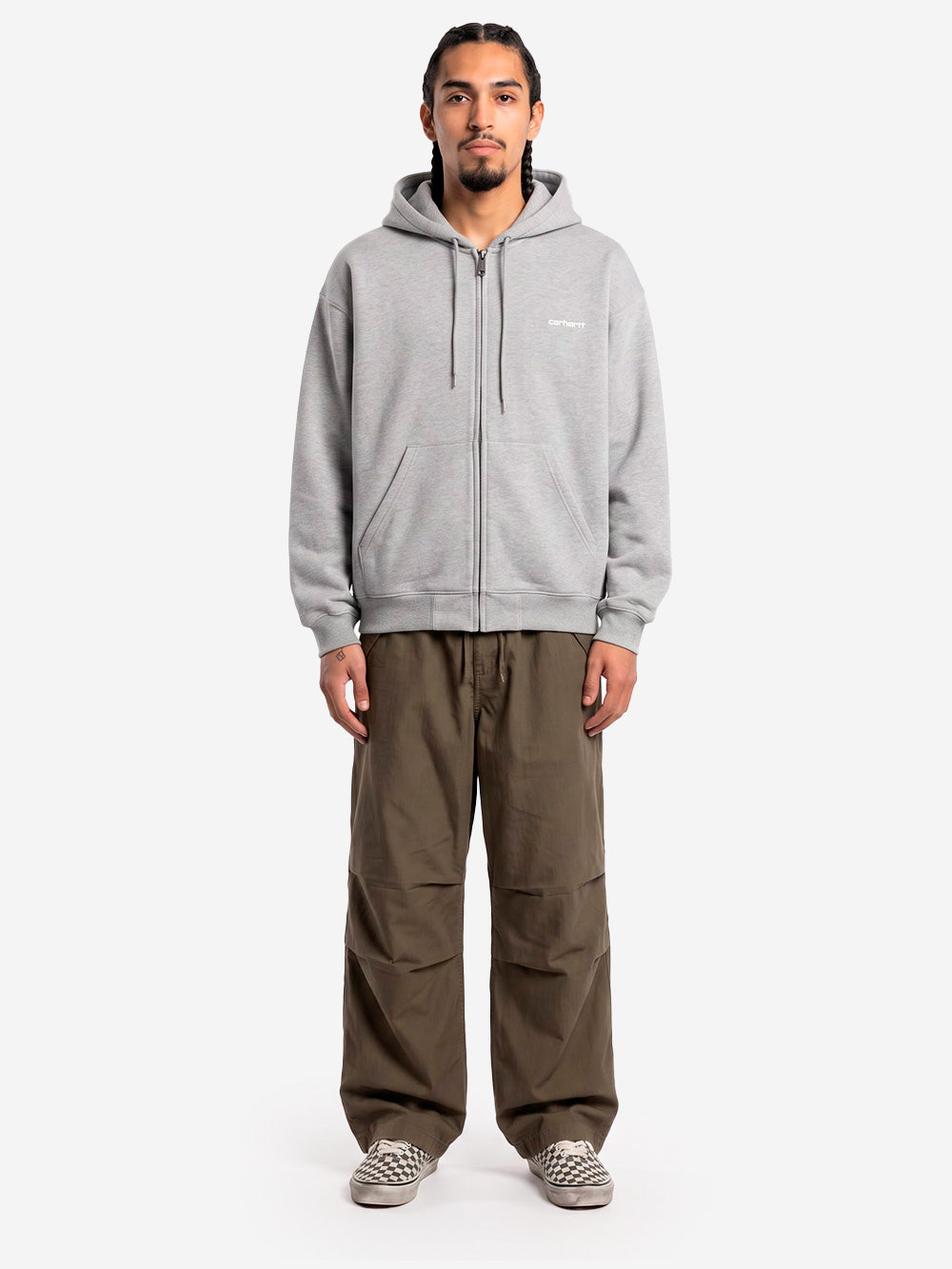 CARHARTT WIP Hooded Ebbert Felpa con zip grigia Grigio Urbanstaroma