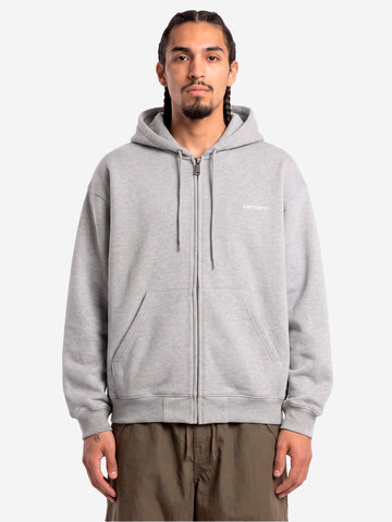 CARHARTT WIP Hooded Ebbert Felpa con zip grigia Grigio