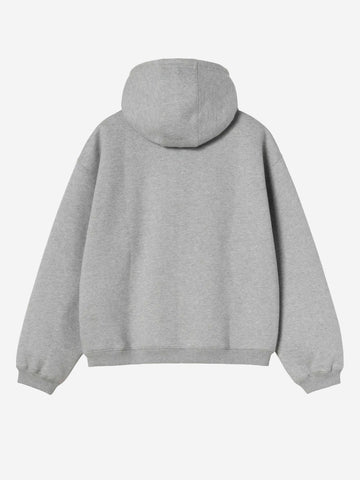 CARHARTT WIP Hooded Ebbert Felpa con zip grigia Grigio