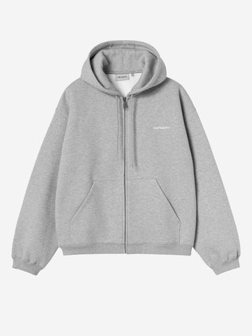 CARHARTT WIP Hooded Ebbert Felpa con zip grigia Grigio
