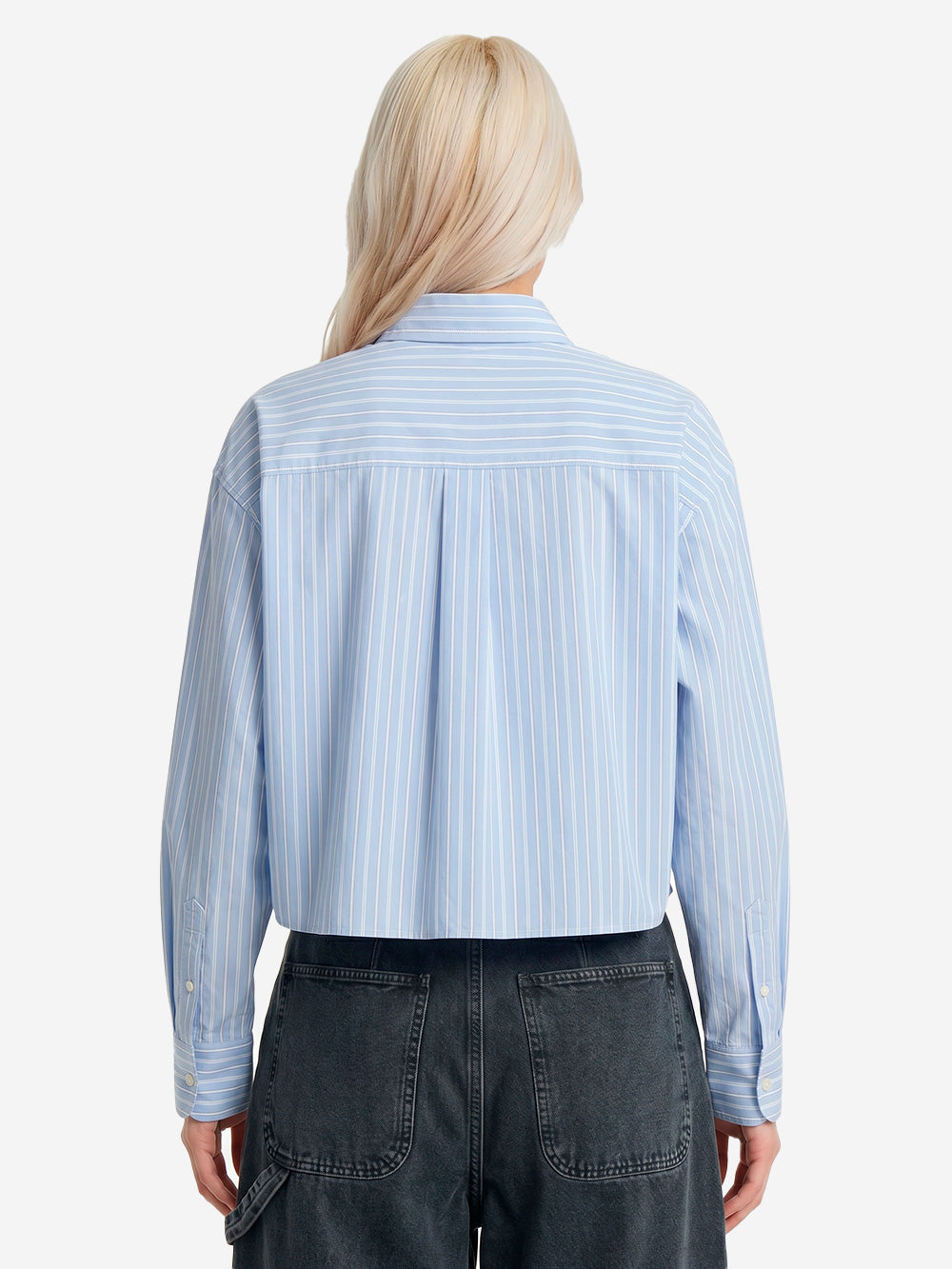 CARHARTT WIP Camicia L/S 'Kanan' a righe blu Celeste Urbanstaroma