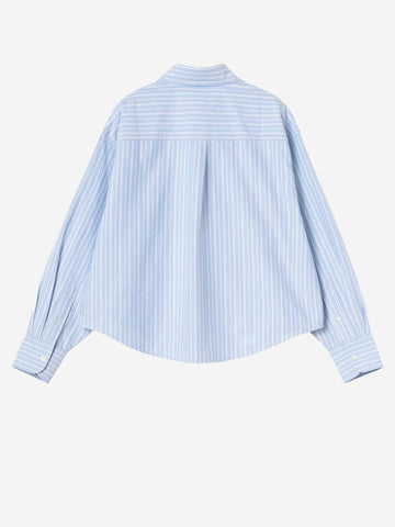 CARHARTT WIP Camicia L/S 'Kanan' a righe blu Celeste