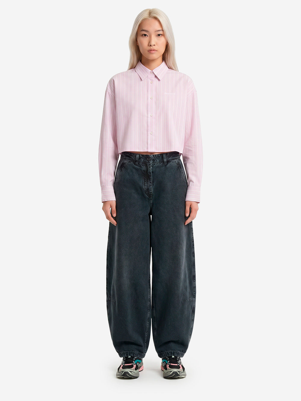 CARHARTT WIP Camicia L/S 'Kanan' a righe rosa Rosa Urbanstaroma