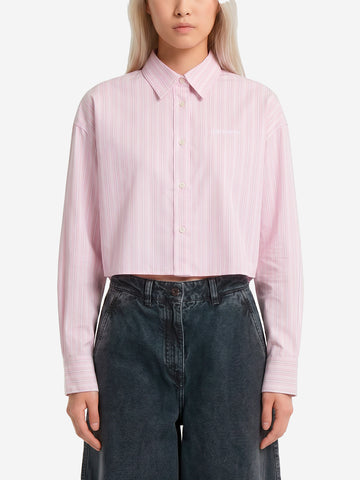 CARHARTT WIP Camicia L/S 'Kanan' a righe rosa Rosa