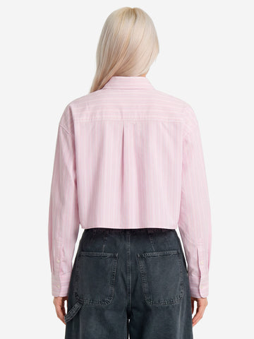 CARHARTT WIP Camicia L/S 'Kanan' a righe rosa Rosa