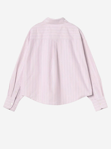 CARHARTT WIP Camicia L/S 'Kanan' a righe rosa Rosa