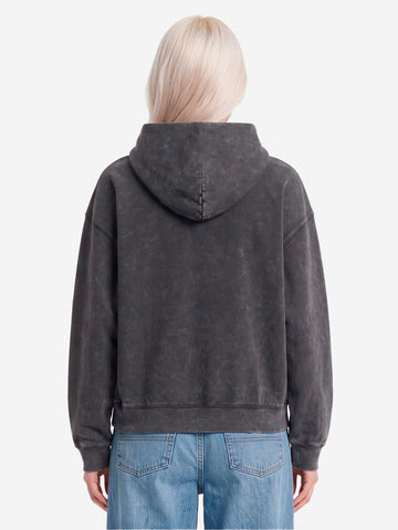 CARHARTT WIP Felpa 'Lambert' nera lavata con cappuccio Grigio lavato