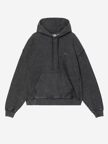 CARHARTT WIP Felpa 'Lambert' nera lavata con cappuccio Grigio lavato