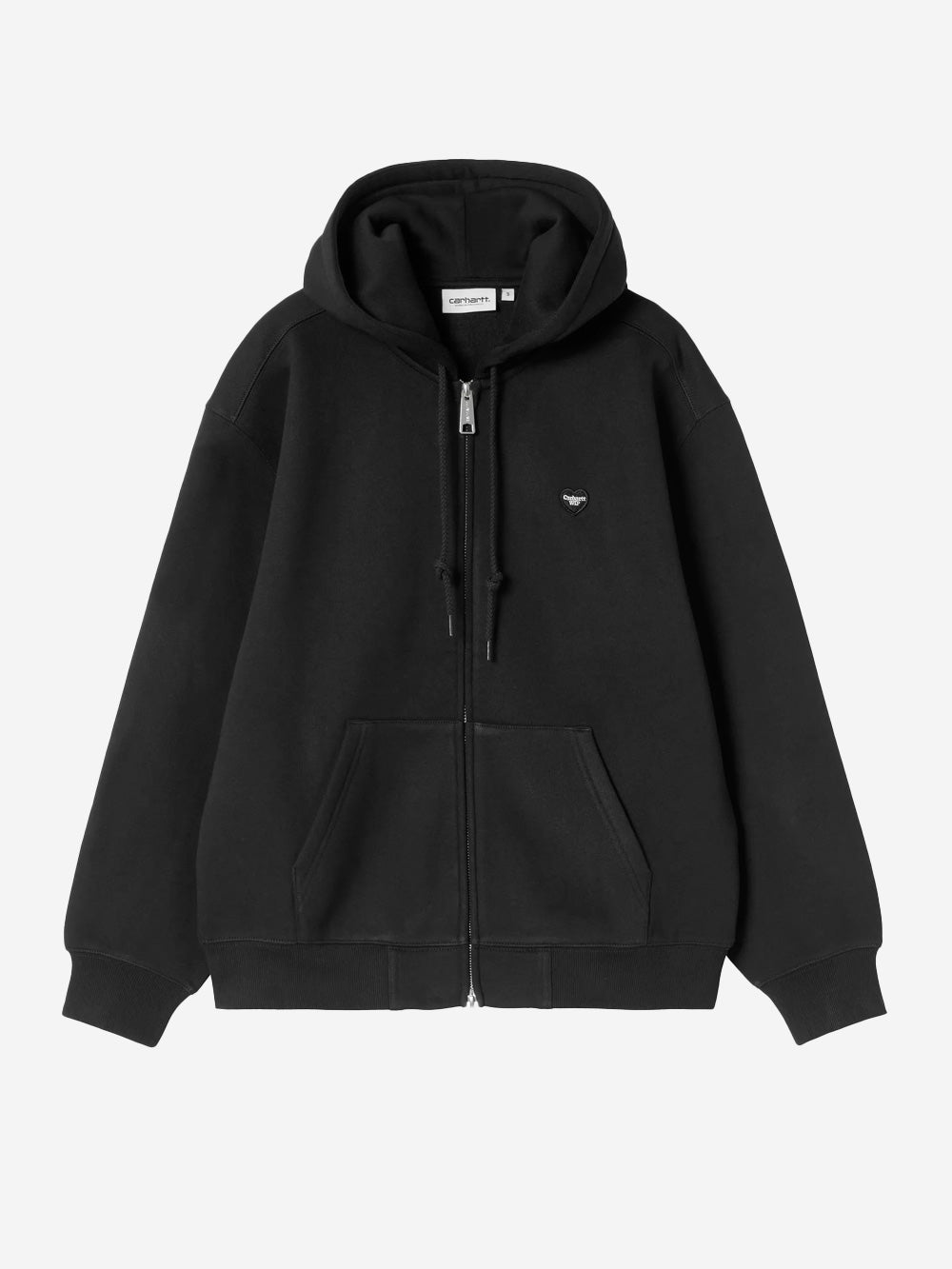 CARHARTT WIP Felpa con cappuccio nera HD Small Heart Patch Nero Urbanstaroma