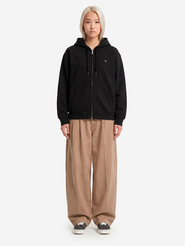 CARHARTT WIP Felpa con cappuccio nera HD Small Heart Patch Nero