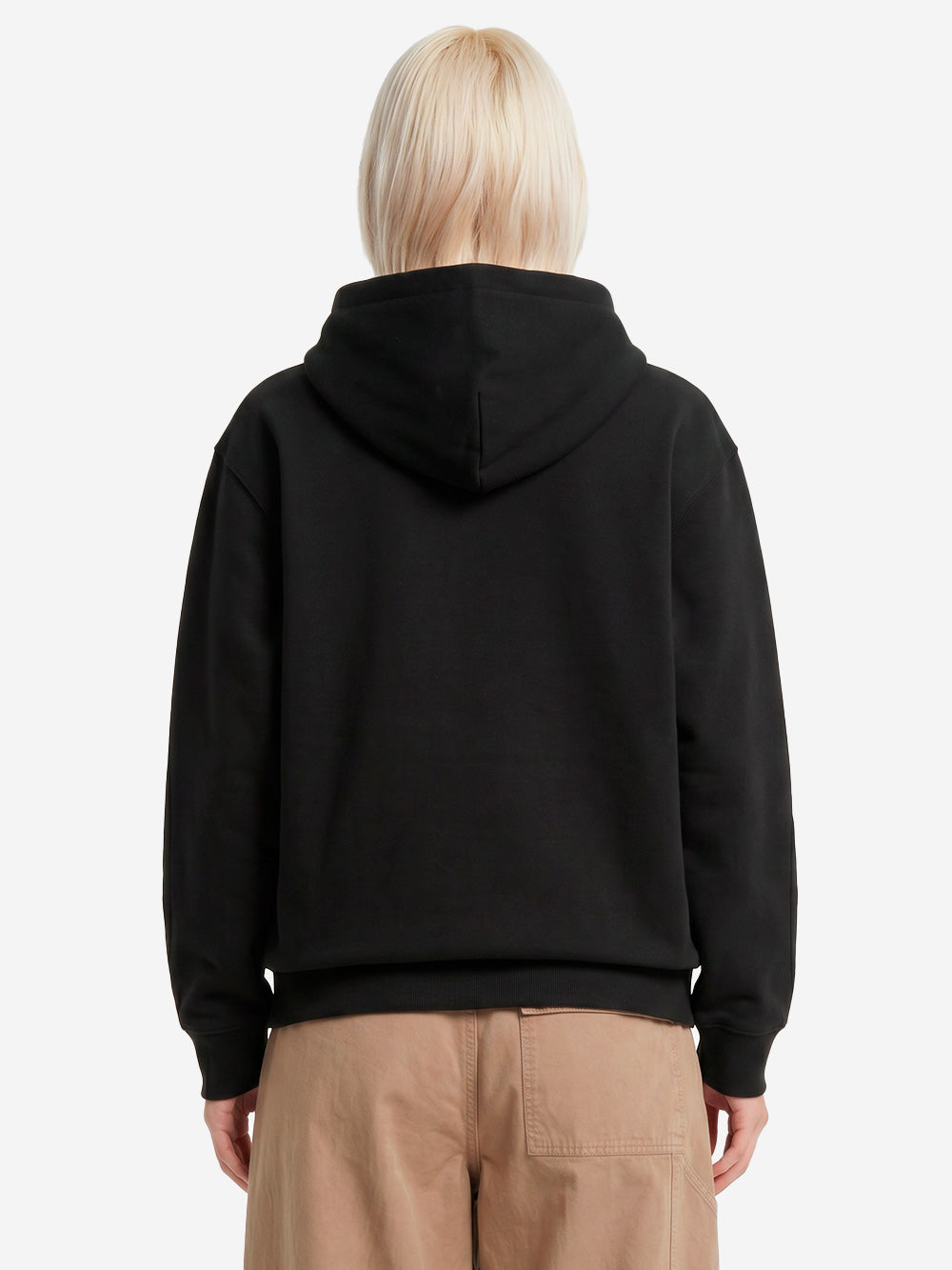 CARHARTT WIP Felpa con cappuccio nera HD Small Heart Patch Nero Urbanstaroma
