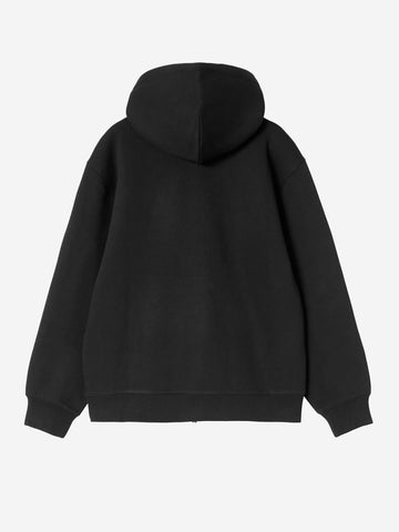CARHARTT WIP Felpa con cappuccio nera HD Small Heart Patch Nero