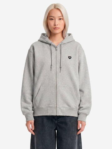 CARHARTT WIP Felpa grigia con cappuccio HD Small Heart Patch Grigio
