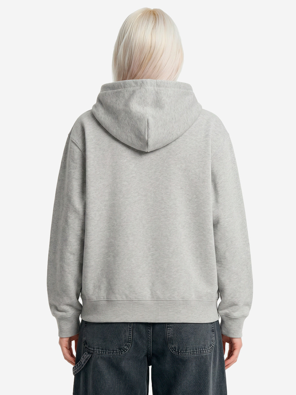 CARHARTT WIP Felpa grigia con cappuccio HD Small Heart Patch Grigio Urbanstaroma