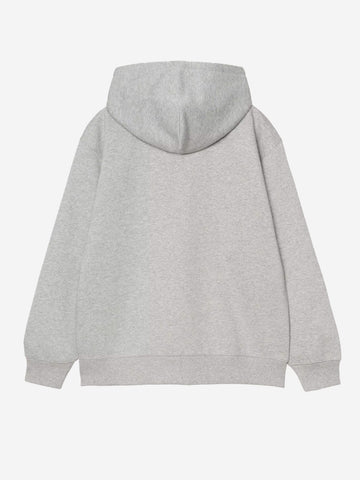 CARHARTT WIP Felpa grigia con cappuccio HD Small Heart Patch Grigio