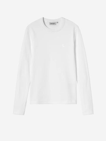 CARHARTT WIP T-shirt a manica lunga 'Philipa' bianca in cotone elasticizzato Bianco