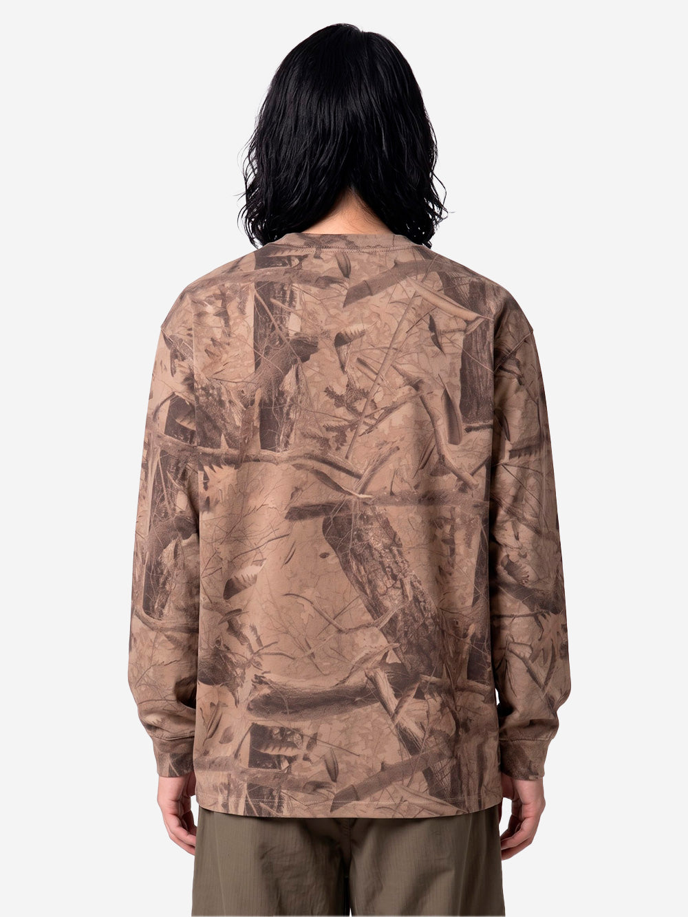 CARHARTT WIP T-shirt a manica lunga con stampa Feather Tree Marrone chiaro Urbanstaroma