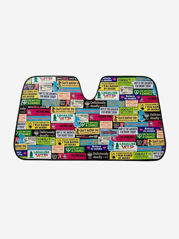 CARHARTT WIP Parasole anteriore per auto con sticker Multicolor