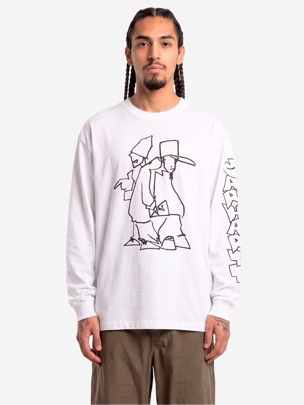 CARHARTT WIP T-shirt Blinkerfluid a maniche lunghe bianca Bianco Urbanstaroma