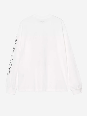 CARHARTT WIP T-shirt Blinkerfluid a maniche lunghe bianca Bianco