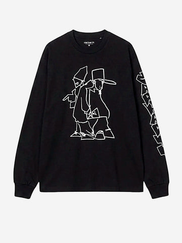 CARHARTT WIP T-shirt Blinkerfluid a maniche lunghe nera Nera