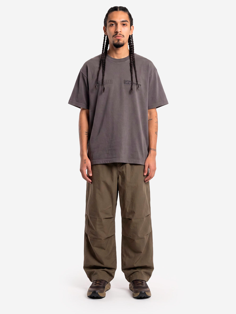 CARHARTT WIP S/S Boxed T-shirt grigio scuro grigio Urbanstaroma