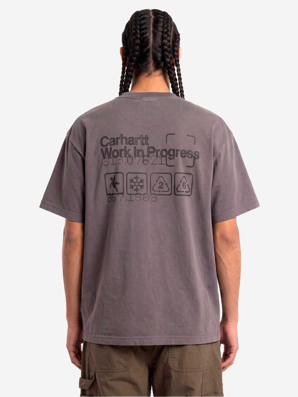 CARHARTT WIP S/S Boxed T-shirt grigio scuro grigio Urbanstaroma