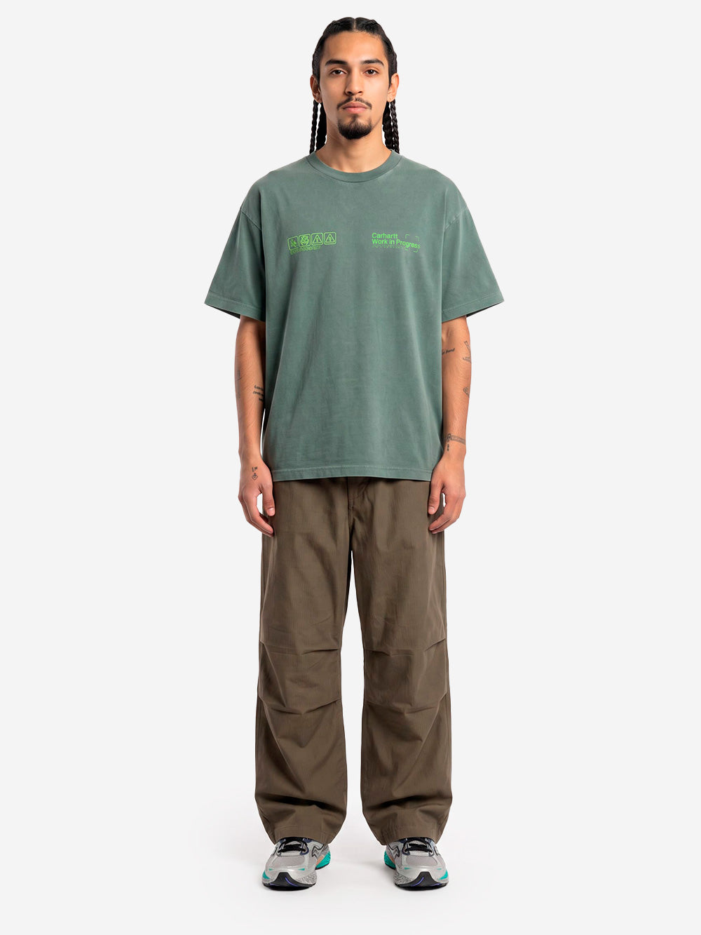 CARHARTT WIP S/S Boxed T-shirt verde Verde Urbanstaroma