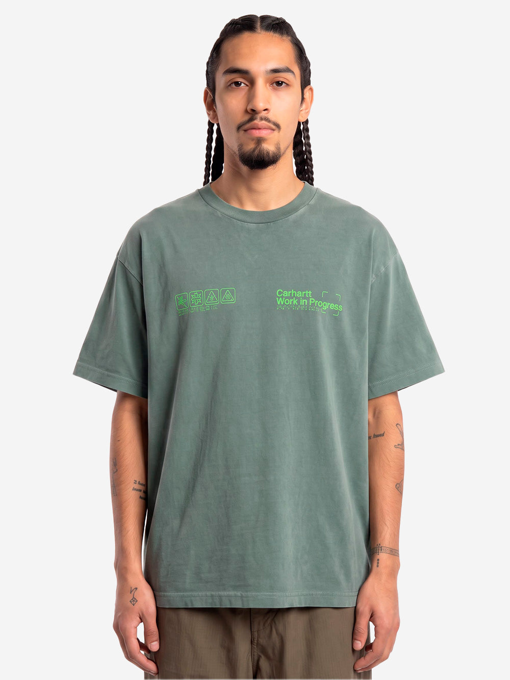 CARHARTT WIP S/S Boxed T-shirt verde Verde Urbanstaroma