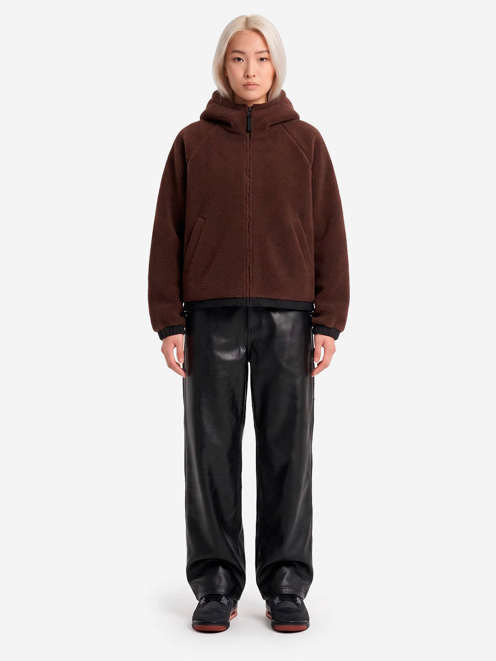 CARHARTT WIP W'Hooded Limm C Fleece Giacchetto Cioccolato Urbanstaroma