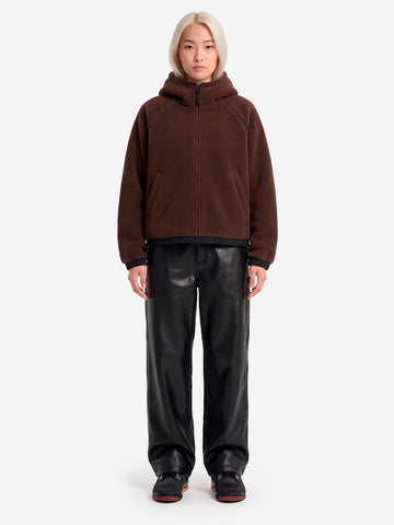 CARHARTT WIP W'Hooded Limm C Fleece Giacchetto Cioccolato