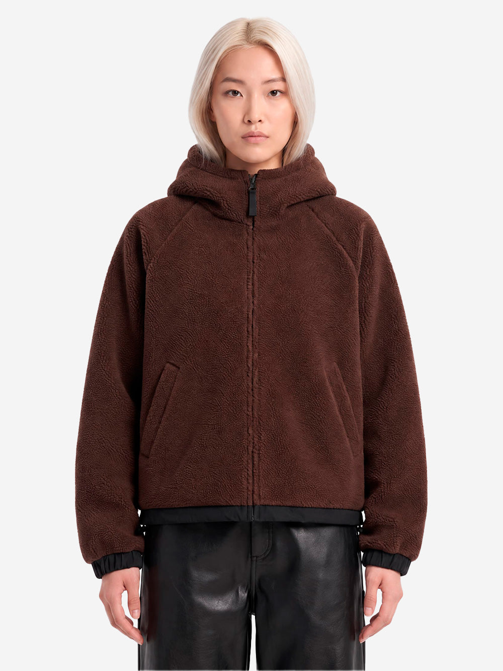 CARHARTT WIP W'Hooded Limm C Fleece Giacchetto Cioccolato Urbanstaroma