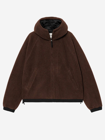 CARHARTT WIP W'Hooded Limm C Fleece Giacchetto Cioccolato