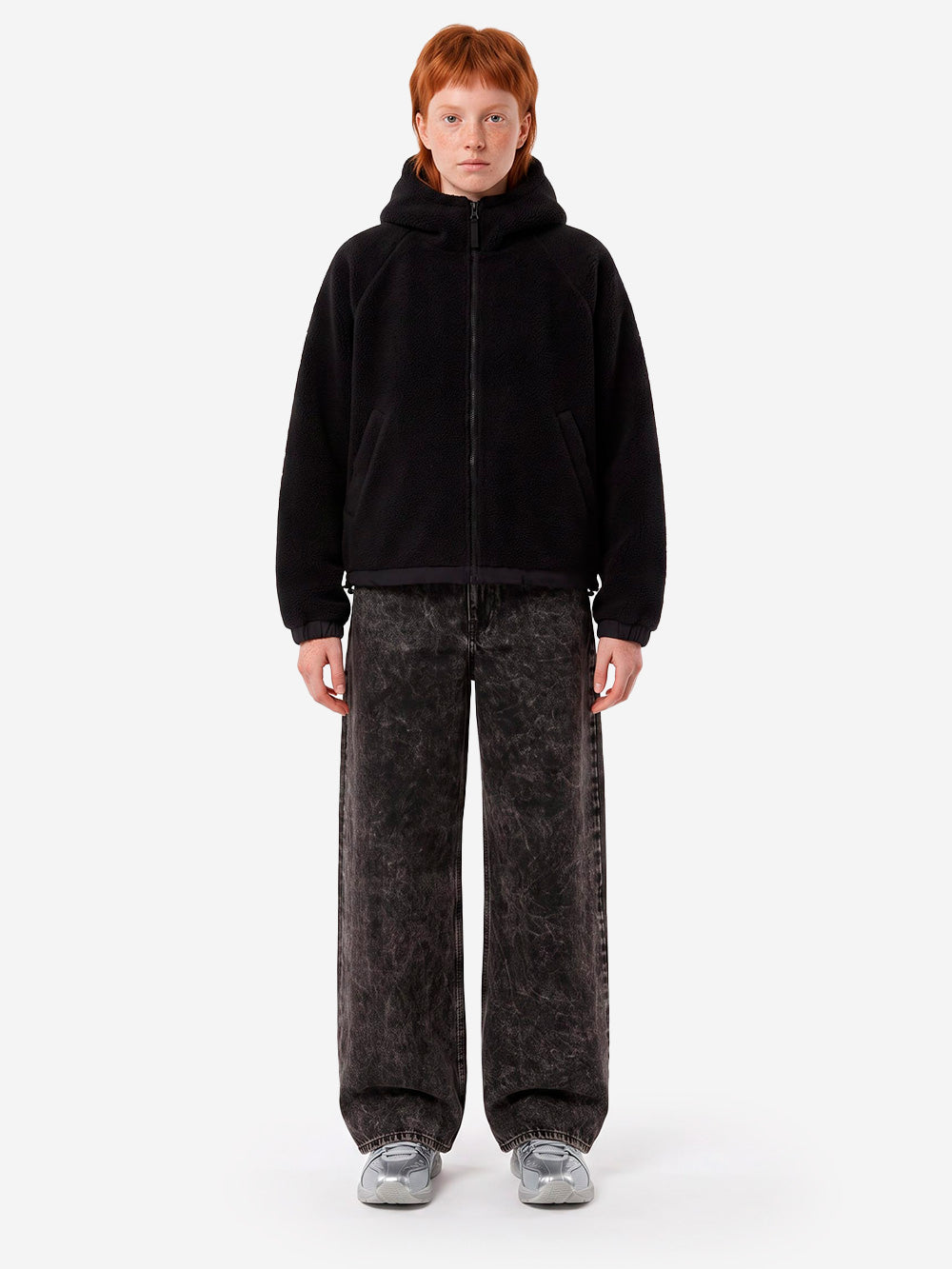 CARHARTT WIP W'Hooded Limm C Fleece Giacchetto Nero Urbanstaroma
