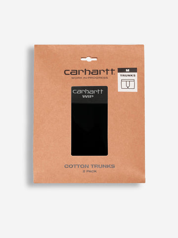 CARHARTT WIP Boxer neri 'Cotton Trunks' (x2) Nero