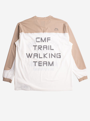 CMF OUTDOOR GARMENT T-shirt BMX a maniche lunghe bianca e beige Beige