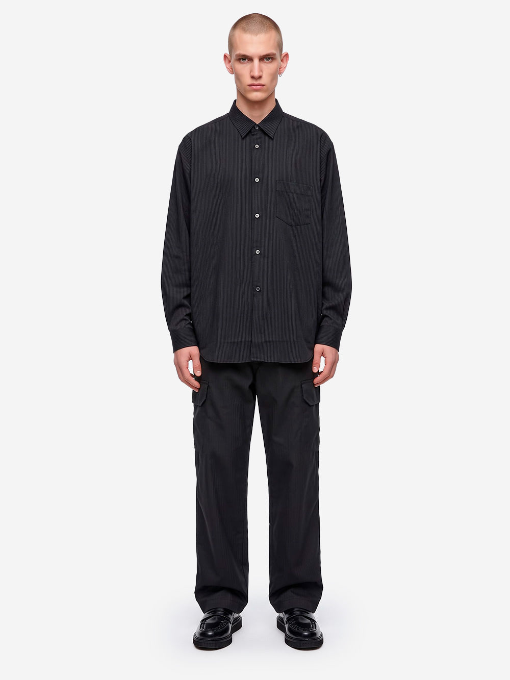 COMME DES GARCONS SHIRT Pantaloni Heringbone Cargo neri Nero Urbanstaroma