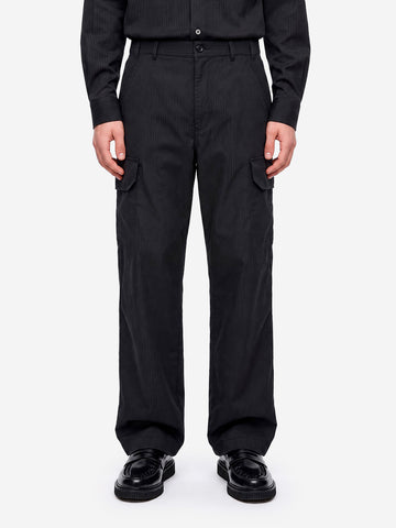 COMME DES GARCONS SHIRT Pantaloni Heringbone Cargo neri Nero
