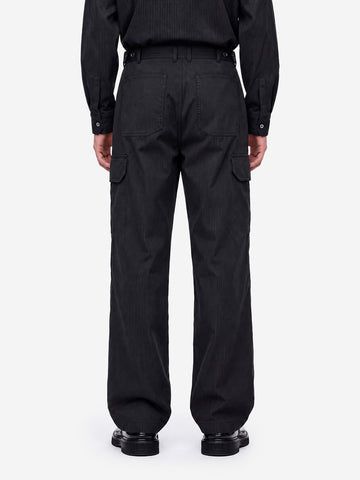 COMME DES GARCONS SHIRT Pantaloni Heringbone Cargo neri Nero