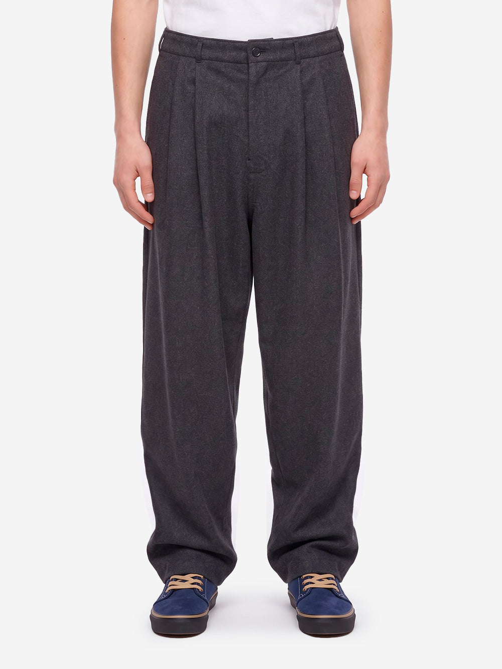 COMME DES GARCONS SHIRT Pantaloni con pinces in misto lana grigio Urbanstaroma