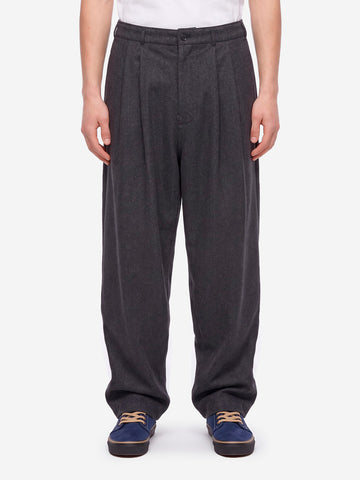 COMME DES GARCONS SHIRT Pantaloni con pinces in misto lana grigio