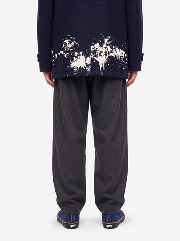 COMME DES GARCONS SHIRT Pantaloni con pinces in misto lana grigio